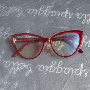 Chic Red Cat-Eye Glasses